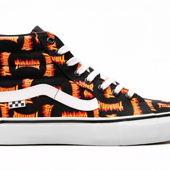 VANS Men, Skate SK8-Hi Top Shoes "THRASHER" Black/Multi- Size:11.5 (VN0A5FCCBML) - Picture 15 of 15